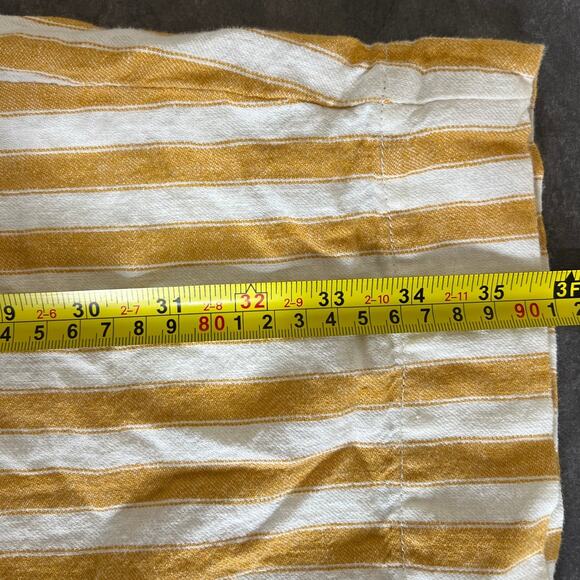 Madewell XL Tapered Huston Pull-On Crop Pants in Stripe White Yellow - Picture 5 of 7